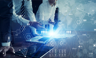 Colorful fabric textile on showcase in store